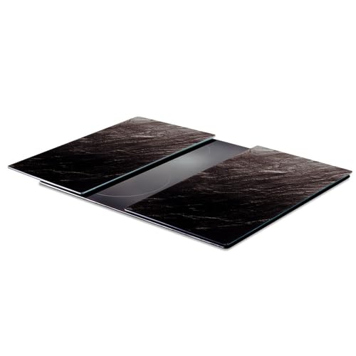 Tabla de cortar de cristal, tabla de cocina de cristal y cubierta protectora para placa de cocción 60 x 52 cm, 2 unidades