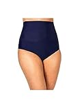 Island Escape High-Waist Tummy Control Top Bikini Bottoms Navy 12
