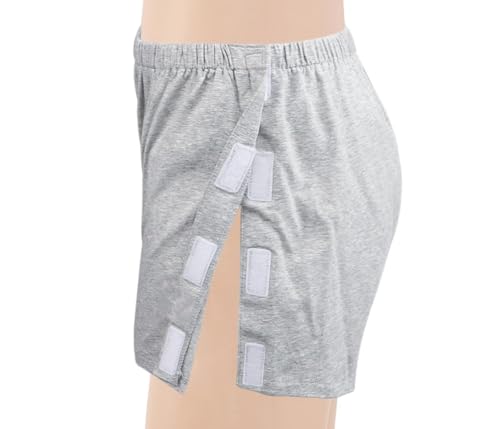 SIQITECHNO Men's Post Surgery Underwear Cotton Tear away Nursing Briefs Reusable Post Surgery Recovery Boxer Breakaway Shorts