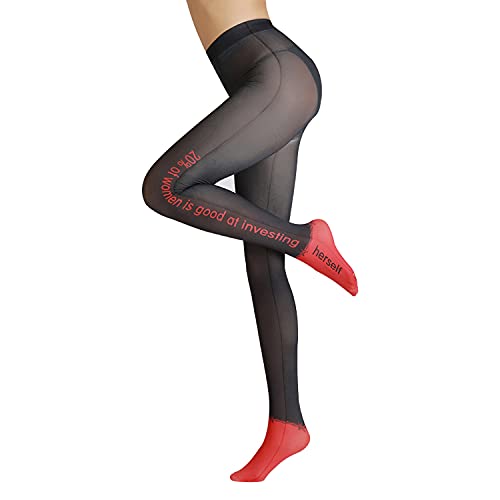 Sahabowi Women Tights, Sheer High Waist Pantyhose, Vintage Control Top Stockings