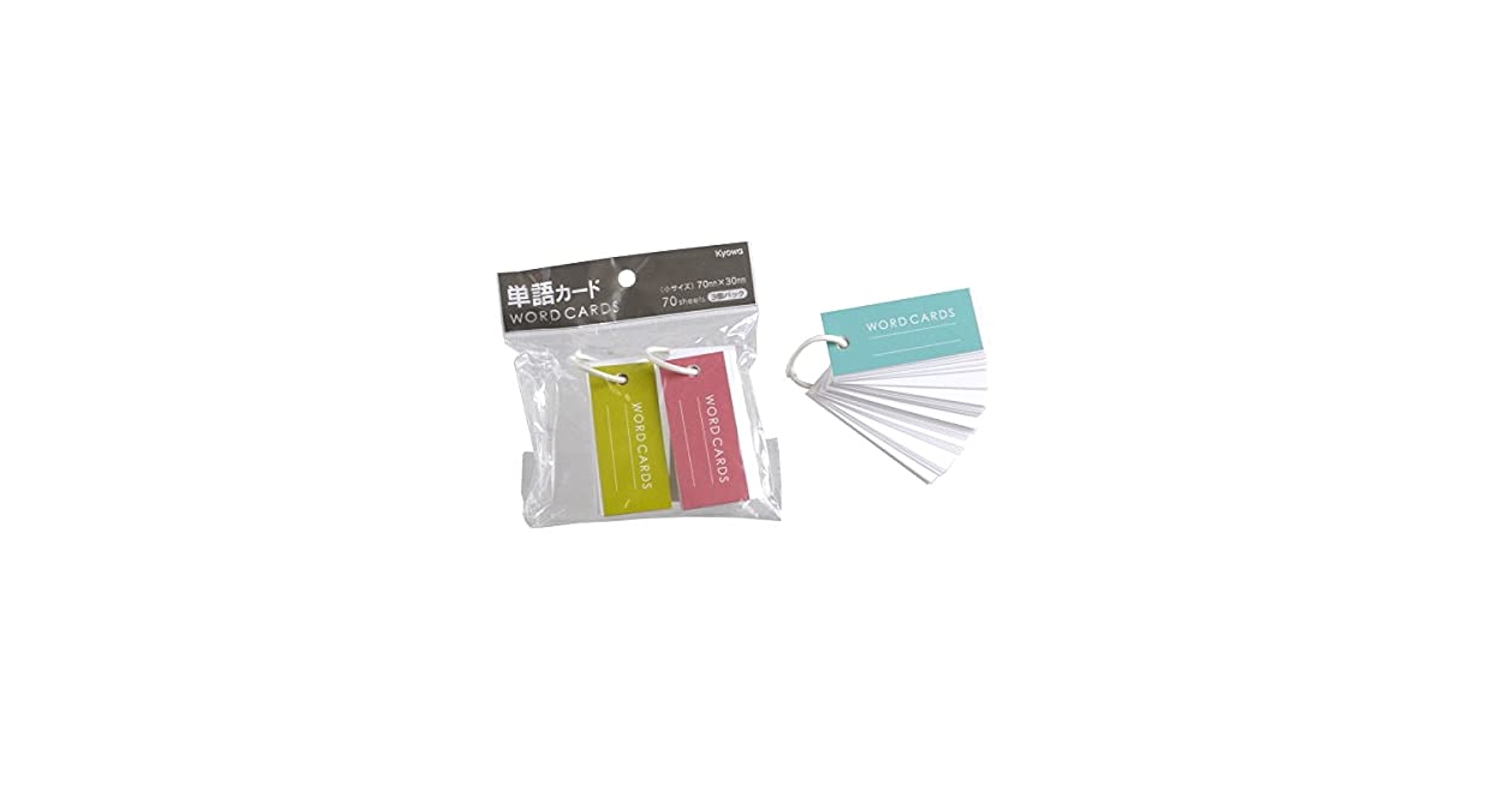 単語帳セット 商品 アックスコーポレーション 単語カード 小 100枚 3色セット