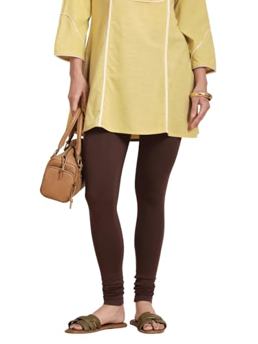 Image of TWIN BIRDS Tailored Cut and Classic Fit Super Stretchable Elastane Fabric Churidar Leggings for Women