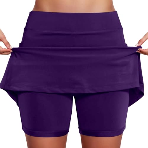 Falda de Cintura Media para Mujer, Pantalones Deportivos Casuales con Bolsillos, Dos Faldas Cortas Nuevas Mini Faldas Tejanas Mujer Faldas Largas Tartan