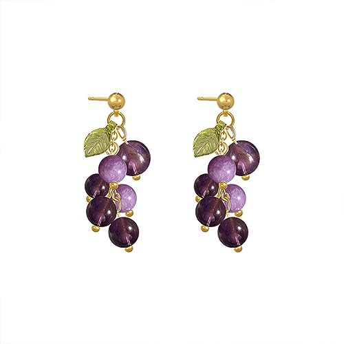 Boucles d'oreilles raisin violet : le cadeau idéal de la nouvelle collection