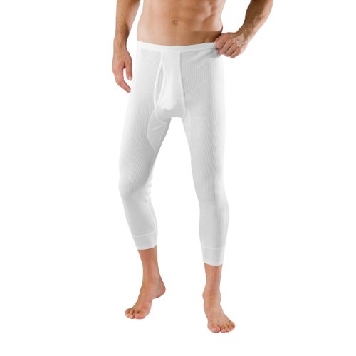 Preisvergleich Produktbild SCHIESSER Herren 3 / 4 Long Pant doppelripp 2er Pack, Farbe:Weiß (100);Größe:6 / L