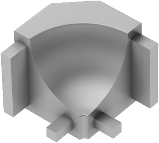 Schluter DILEX-AHK 90 Degree Inside Corner - Satin Anodized Aluminum, Cove-Shaped Profile - 3/8” Radius, Maintenance-Free - I90/AHK1S/AE