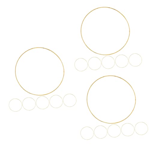Operitacx 18 Pcs Dream Catcher Hoop Metal Frame Metal Wind Chimes Moon Wind Chimes Metal Dreamcatcher Hoops Metal Ring Metal Circles Wind Chimes Rings Woven Craft Ring Dreamcatcher Ring Bulk #TOP7
