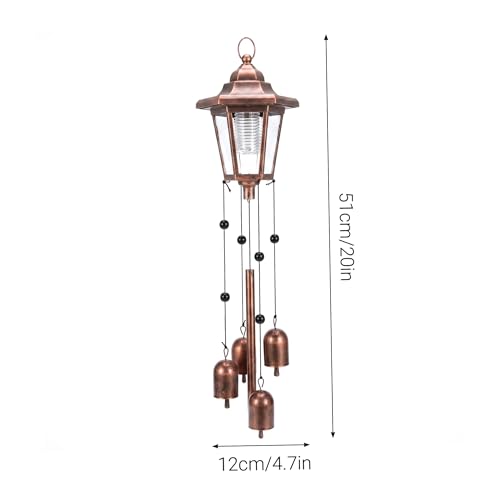 Campana de viento solar para iluminar patios oscuros sin cables 6