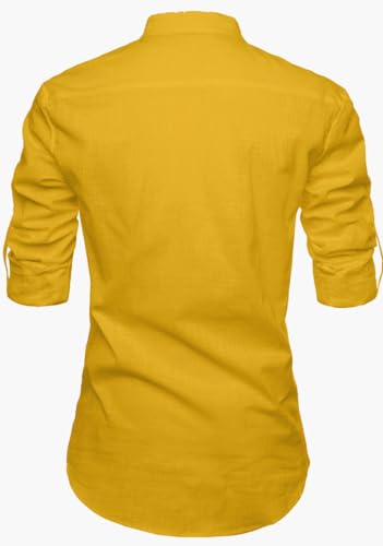 Image of Men's Cotton Blend Short Playful Mix Color Kurta - Pack 2