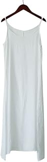 Women's Cotton Silk Full Slips Dress Long Under Dress Nightgowns Camisole Slip Dress Chemise Cami Dress Petticoat - Buy now
