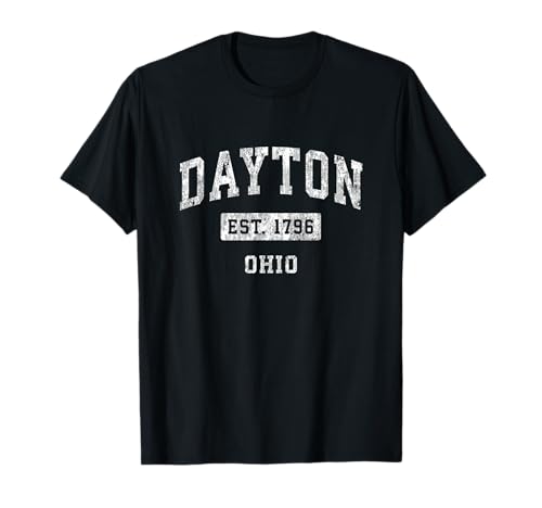Dayton Ohio OH Vintage Established Sports Design T-Shirt