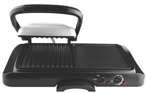 Fipka-DSP-KB1050-Sandwich-Maker-With-Grill-1600-Watt-Black-Silver
