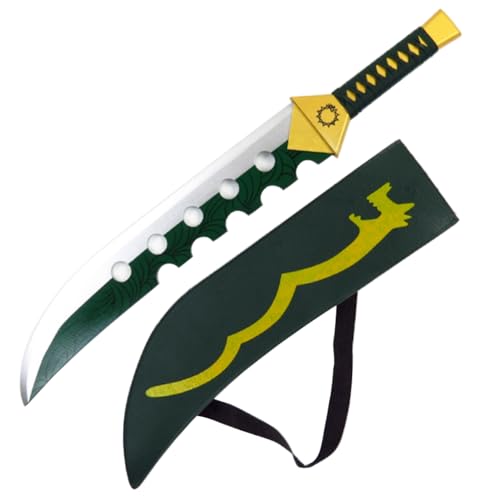 Photo de Épée d'épée The Seven Deadly Sins Anime Meliodas - Costume de cosplay complet - Bande dessinée - Costume de scène Broken - Halloween - Cosplay - Collection - Cadeau 71 cm