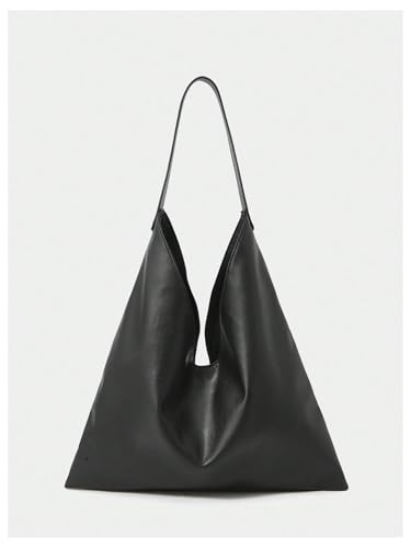 MakeMeChic Women's Single Strap Rivet Shoulder Handbags PU Leather Y2K Underarm Bags3