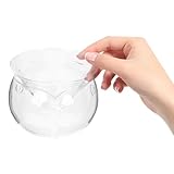 Saladier en verre transparent : ce saladier en verre transparent est idéal pour conserver cocktails, jus, desserts et bien plus . il garde les aliments frais pendant des heures après l'ajout de glaçons dans le bol inférieur