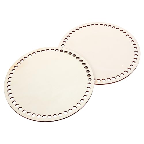 CORHAD Bag DIY Supplies 2pcs Wooden Basket Bases Crochet Basket Wood Bases for Custom Craft Projects