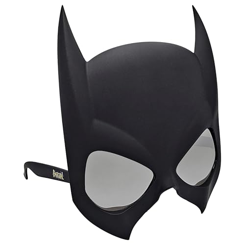 Image of Sun-Staches Batman Sunglasses, DC Comics Heroes & Villains Costume Accessory | Official DC Batman, Robin, Batgirl, Joker, Catwoman, or Harley Quinn | Costume Ready | 100% UV | One Size Fits Most