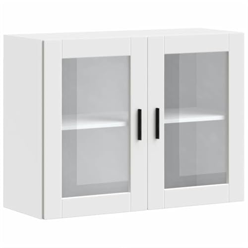 vidaXL Armoire Murale de Cuisine avec Porte en Verre Porto Blanc