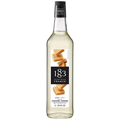 1883 Maison Routin Premium Butterscotch Syrup for Cocktails & Mocktails Glass 1L