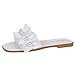 Femme Sandales Compensees été Bout Légèrement Ouvert Extérieur Décontracté Tendance PU Shoes Sandal Slipper Boot Gymnastique Quilted Chaussures de Marche Femme(Blanc,39)