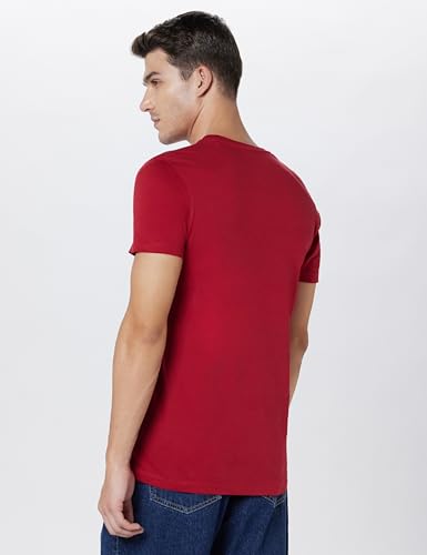 Image of Spykar Men's Slim Fit Round Neck Full Sleeve Printed Casual T-Shirt