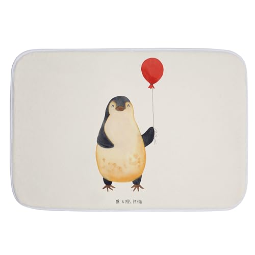 Mr. & Mrs. Panda Badvorleger Pinguin Luftballon - Geschenk, Badematte, Kirmes, Duschmatte,...