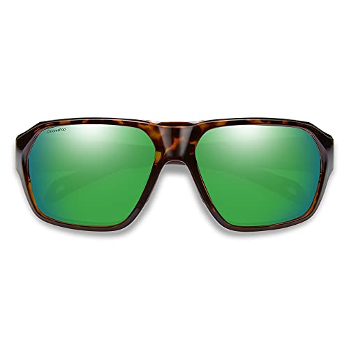 Image of Smith Deckboss Sunglasses Matte Tortoise /ChromaPop Polarized Green Mirror, One Size