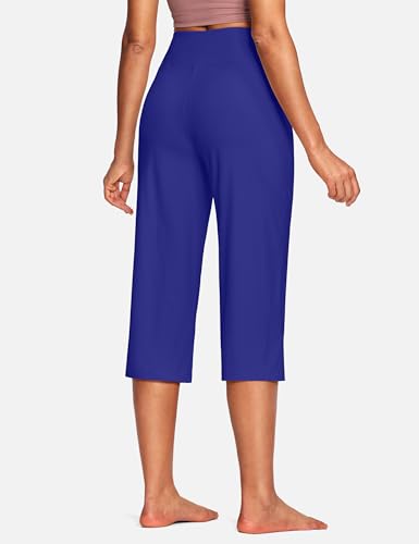 Image of ISEEGZ 15 inch / 18 inch / 21 inch / 25 inch Capri Pants for Women High Waist with Pockets Women's Capris Workout Yoga Pants Loose Straight Leg