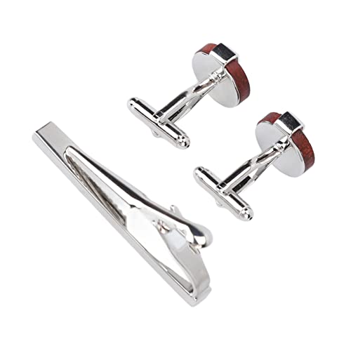 Manchetknopen set, 2 manchetknopen 1 stropdas clip metalen vergulde manchetknopen stropdas clip set voor bruiloft - Image 5