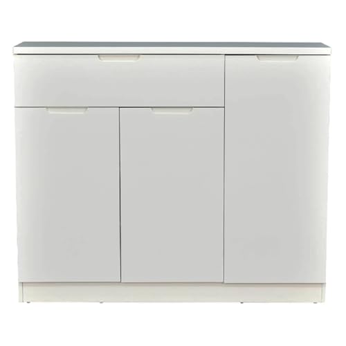 Image of Royaloak Rome Italian Shoe Rack | Elegant 3-Door Wooden Shoe Cabinet with 2 Drawers | Stylish Storage Organizer for Shoes | Space-Saving Footwear Rack | Durable and Functional Shoe Rack for Home