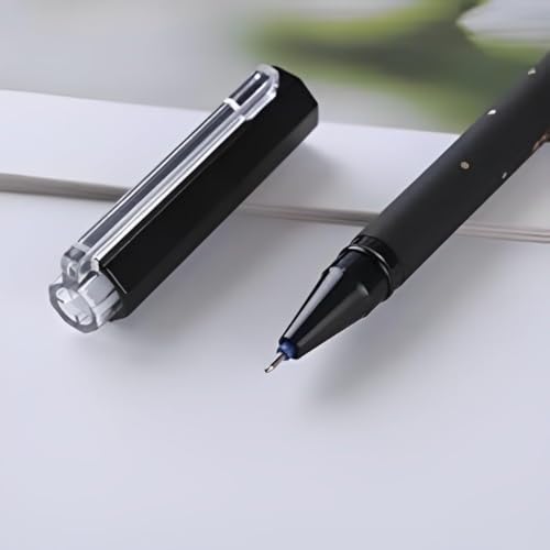 Image of UCRAVO Erasable 6PCS Galaxy Gel Pen Smooth 0.5mm Fine Tip with Magic Eraser for School, Office, Students, Exam, Note Taking, Refillable Erasable Rollerball Ink Pens for Writing, Drawing & Journaling
