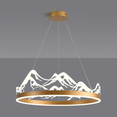 Lustre salon moderne LED dimmable et suspension aluminium de cuisine
