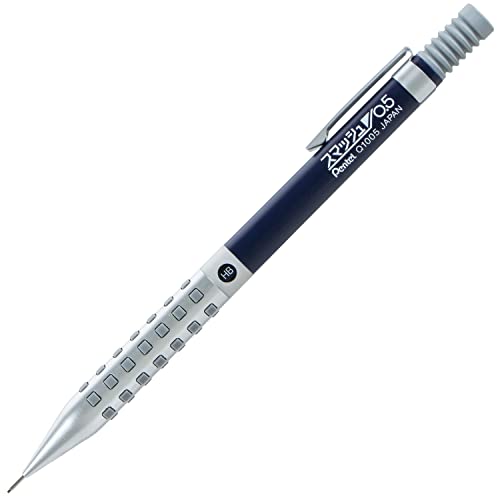 Image of Pentel Smash Drafting Mechanical Pencil (0.5mm) - Special Edition Silver and Navy w /Tube