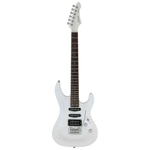 Aria MACBL - Guitarra, color blanco Metalizado