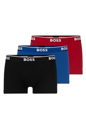 BOSS Boxer Brief 3P CO/EL Caleçon Boxeur, Open Miscellaneous962, XL (Lot de 3) Homme