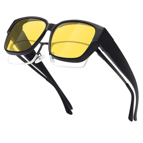 MEETSUN Oversized Fit Over Glasses Sunglasses for Women Men Trendy Polarized UV Protection Sun Glasses for Driving