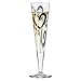 Ritzenhoff 1078190 Night #1 Champagne Flute, Glass, Gold, Platinum, Black