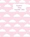 Produktbild Academic Diary Aug 2019-2020: 8x10 day to a page academic year diary, hourly appointments and space for notes on each page. Perfect for teachers, ... owners. Baby pink with white clouds design