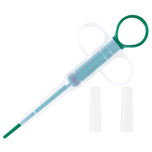 BLOOPIC ペット 投薬器 給水 シリンジ 介護補助 ペット用摂食ツール 経口投薬器 給水 シリンジ 流動食 注射器 ペット薬用品 猫犬用くすり投薬補助器具 多機能薬飲ませる道具 錠剤/錠剤/カプセルに適しています (グリーン)