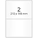 Produktbild Labelident Laseretiketten selbstklebend auf DIN A4 Bogen - 210 x 148 mm - 1000 Versandetiketten im DIN A5 Format, DHL, Hermes, UPS, DPD, GLS, Fedex, 500 Blatt Papier Laserdrucker Etiketten