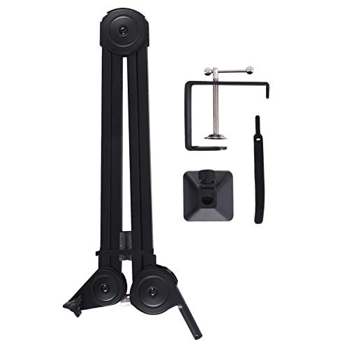 Support de microphone articulé robuste pour bureau et enregistrement à la maison