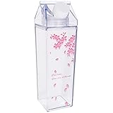HEMOTON 500 ML Carton Milk Water Bottle Clear Milk Cup Juice Bottle Empty Milk Drink Container...