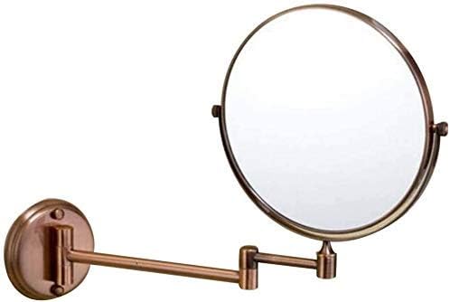 Mirror Bathroom Toilet Cosmetic Mirror Double Sided Wall Hanging Folding Mirror 360 Degree Rotary Telescopic Mirror(8inch)