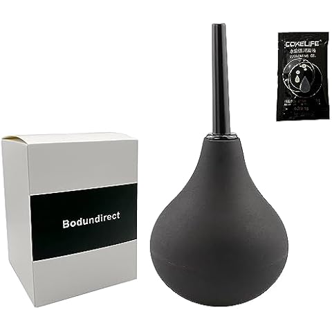 Bodundirect Medical Materials Anal Douche Enema Bulb Vaginal Douche Enemas Cleaner for Women’s or Man’s Health for Water Or Coffee Colon Cleansing, Detox and Constipation (Black) Cover
