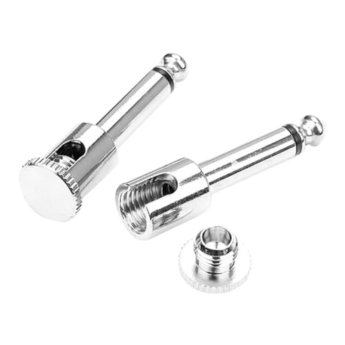 Totority 2pcs Silver Guitar Pedal Couplers Electric Guitar Pedal Connector Set Patch Cables