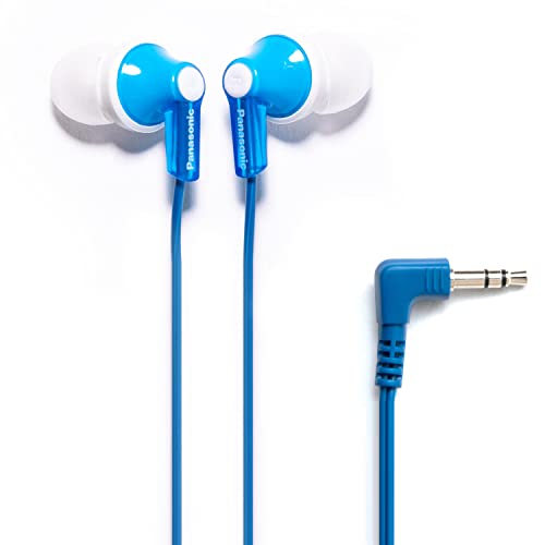 Image of Panasonic ErgoFit In-Ear Earbud Headphones RP-HJE120-A (Blue) Dynamic Crystal-Clear Sound, Ergonomic Comfort-Fit