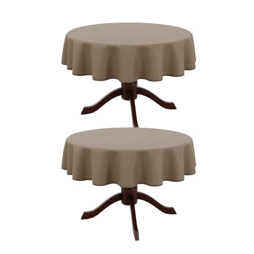 Image of AUSSPVOCT Textured Round Tablecloth 60 Inch for Birthday Party Home Decor
