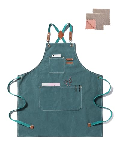 crazy bean Delantal Trabajo con Bolsillos Mandiles de Cocina de H...