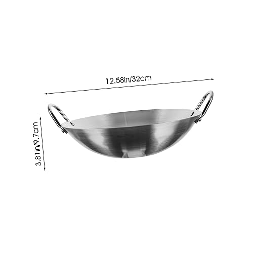 Wok Binaural de Acero Inoxidable 12 Pulgadas miniatura 2