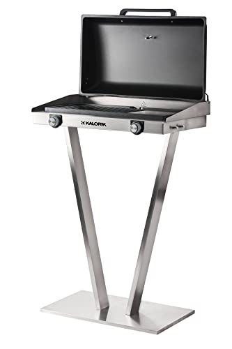 Kalorik TKG EBBQ 1002 L Elektrischer Edelstahl-Barbecue-Grill, Standgrill, XXL-Grillplatte, stufenlose Temperaturregelung, Thermometer, 2 Kochzonen, Silber/Schwarz, 2500 Watt – Bild 2